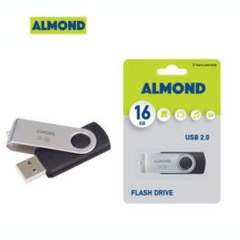 USB Flash Drive Almond 16GB Twister Μαύρο