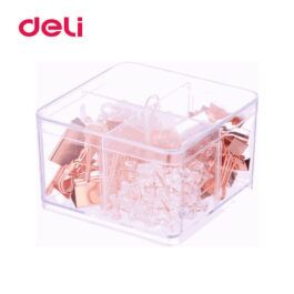 Πιάστρες-Καρφίτσες-Συνδετήρες Deli Ροζ Χαλκού 171τεμ